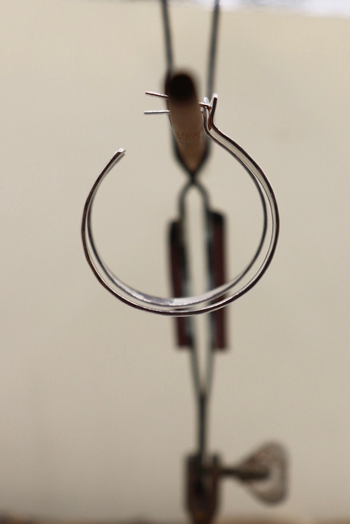 Hammered hoops 1 1/2 “