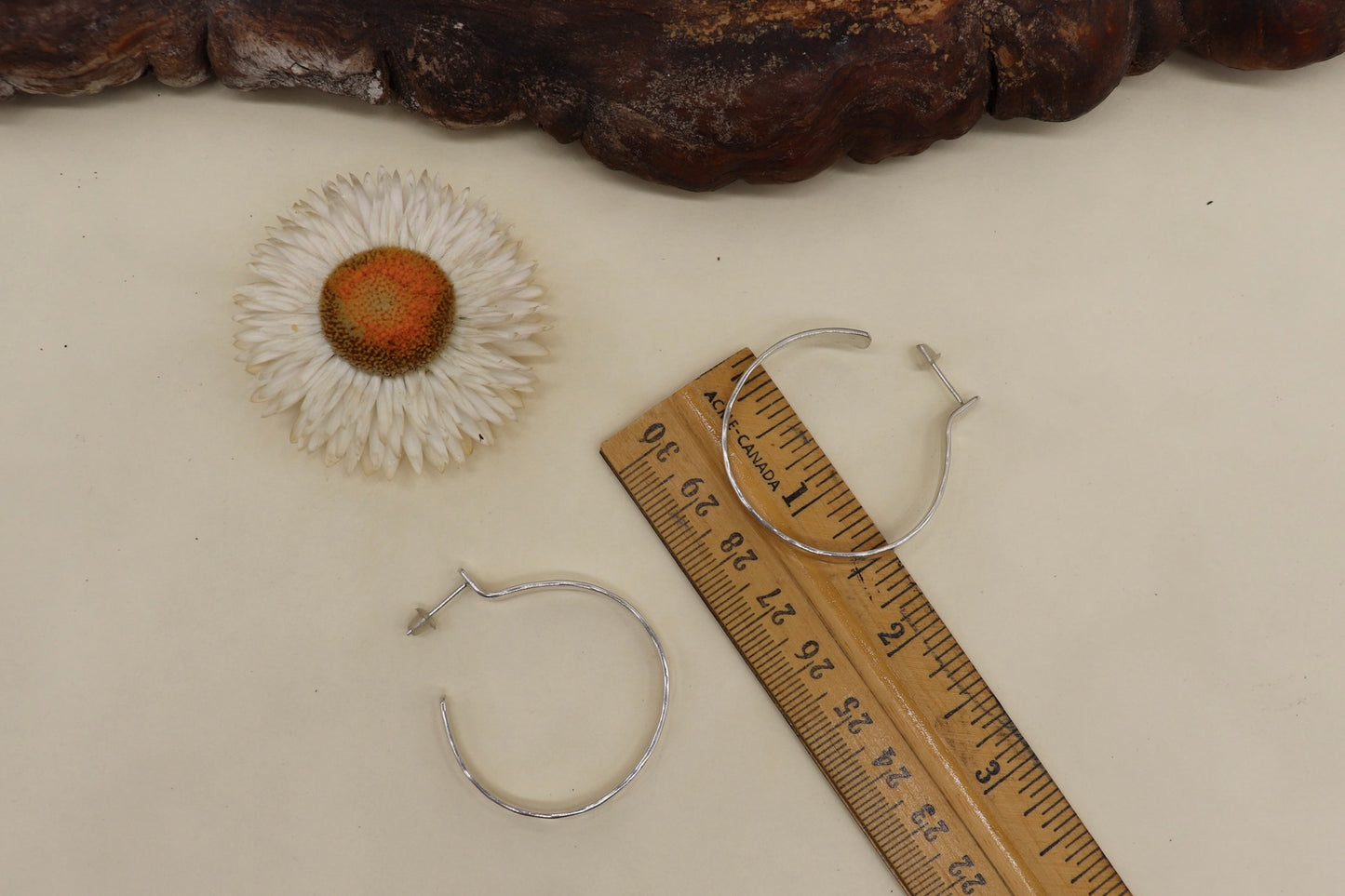 Hammered hoops 1 1/2 “